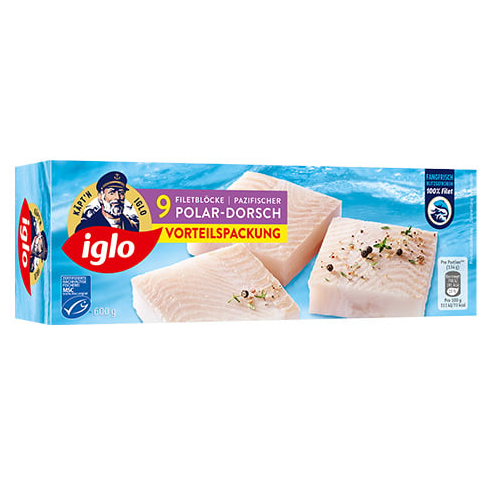 EH Iglo MSC Pazifischer Polar-Dorsch 8x600g