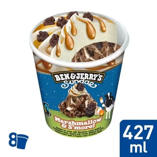 Ben & Jerry´s  Sundae Marshmallow & S´more! 8x427ml