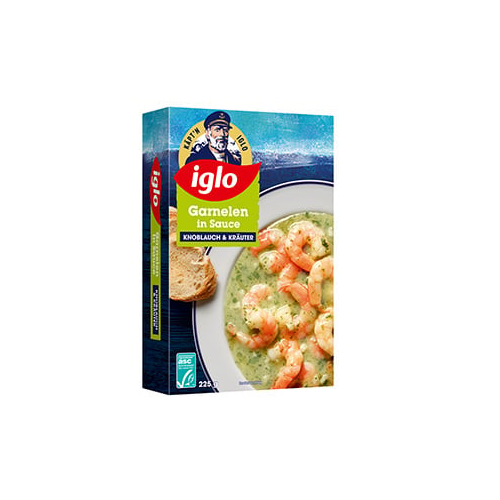 EH Iglo ASC Garnelen in Sauce Knoblauch & Kräuter 8x225g