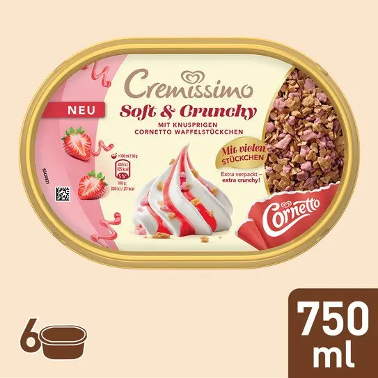Cremissimo Soft & Crunchy Erdbeer 6x750ml
