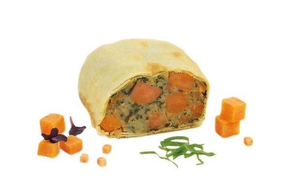 Caterline Süßkartoffelstrudel VEGAN, gezogen, gebacken, geschnitten 30x150g