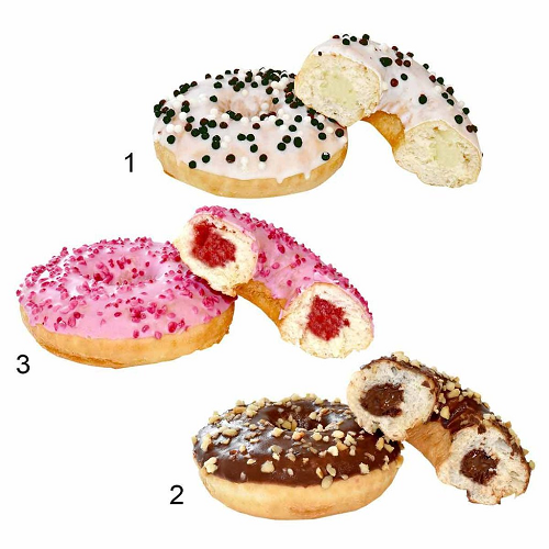 Edna SG-Donut Mischkiste, gefüllt, 3-fach sortiert 36x68g