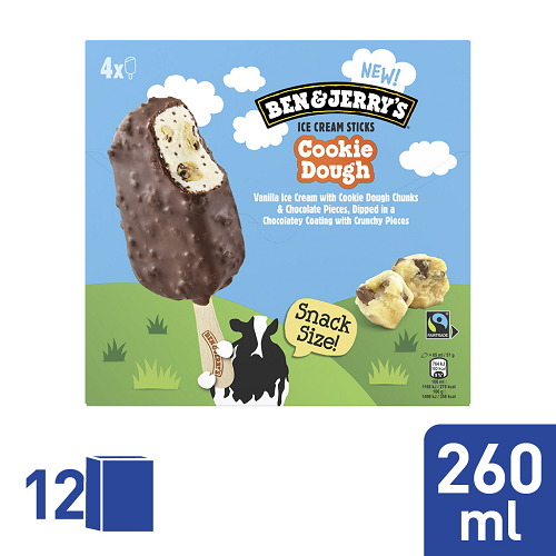 B&J MP Stick Cookie Dough 12x160ml