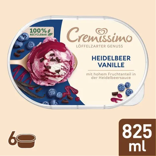 Cremissimo Spez. Heidelbeer Vanille 6x825ml