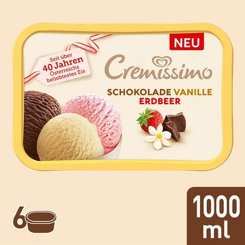 Cremissimo Erdbeer Vanille Schoko 6x1000ml